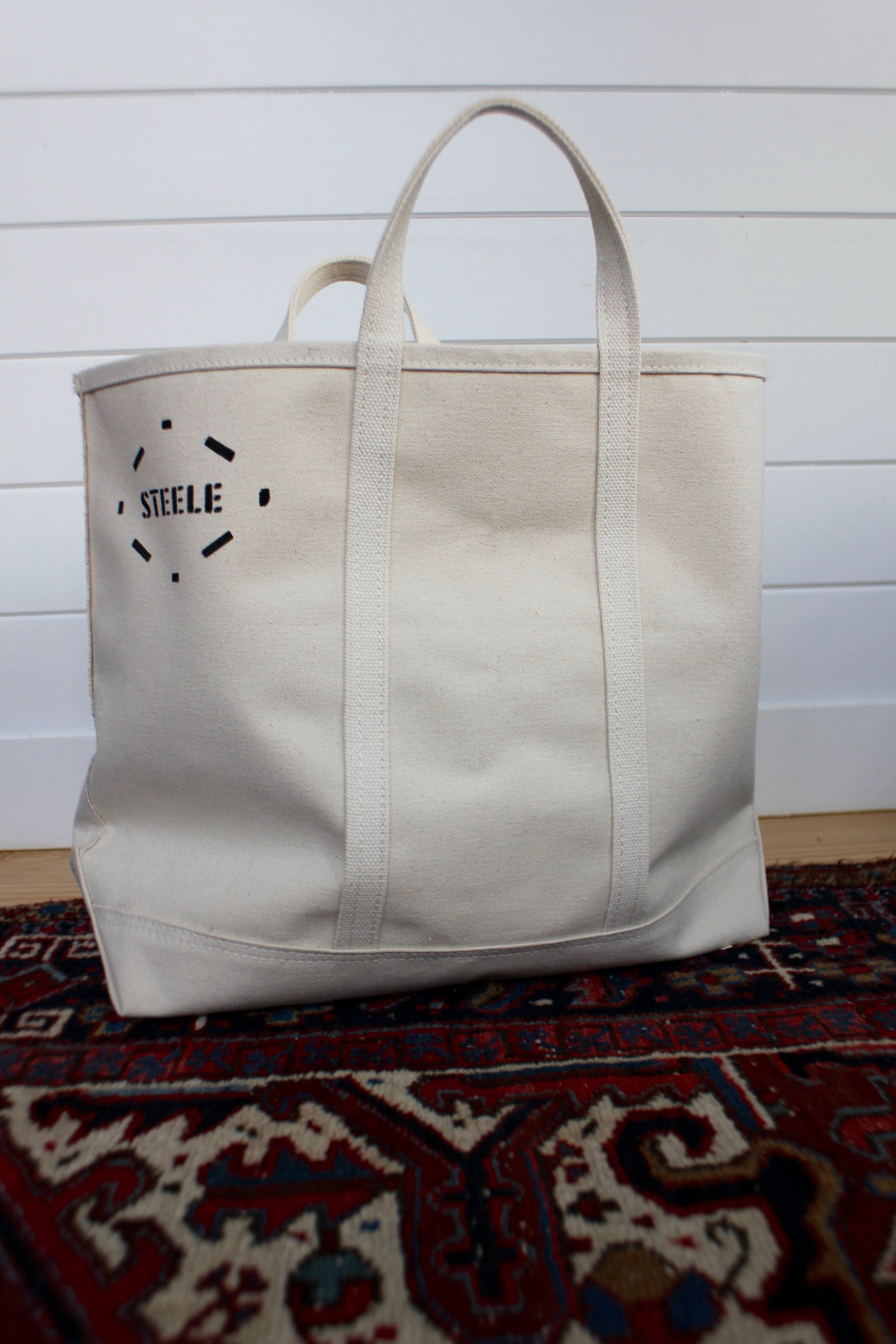 Steele Canvas Tote Bag: Medium - Diamonds & Rust