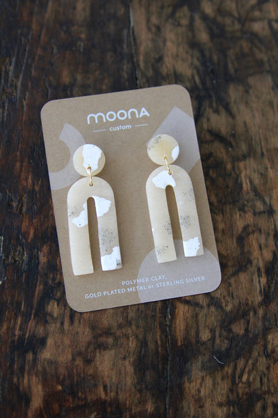 Moona Custom "The Sailaja" Earrings - Diamonds & Rust