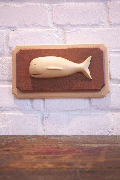 Nantucket Wood Whale Plaque