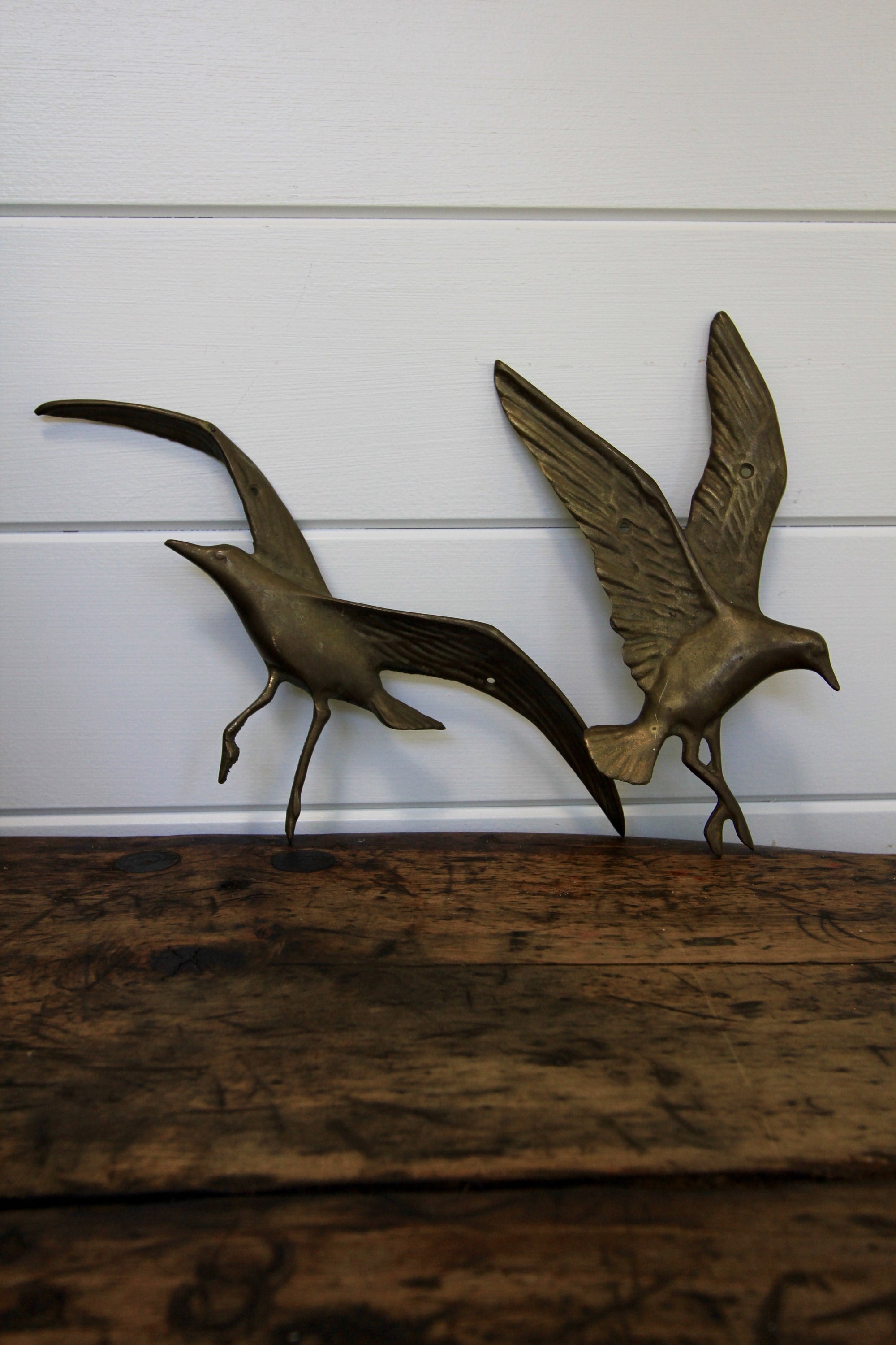 Mid Century Brass Seagulls - Diamonds & Rust