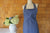 Vintage Denim Apron - Diamonds & Rust