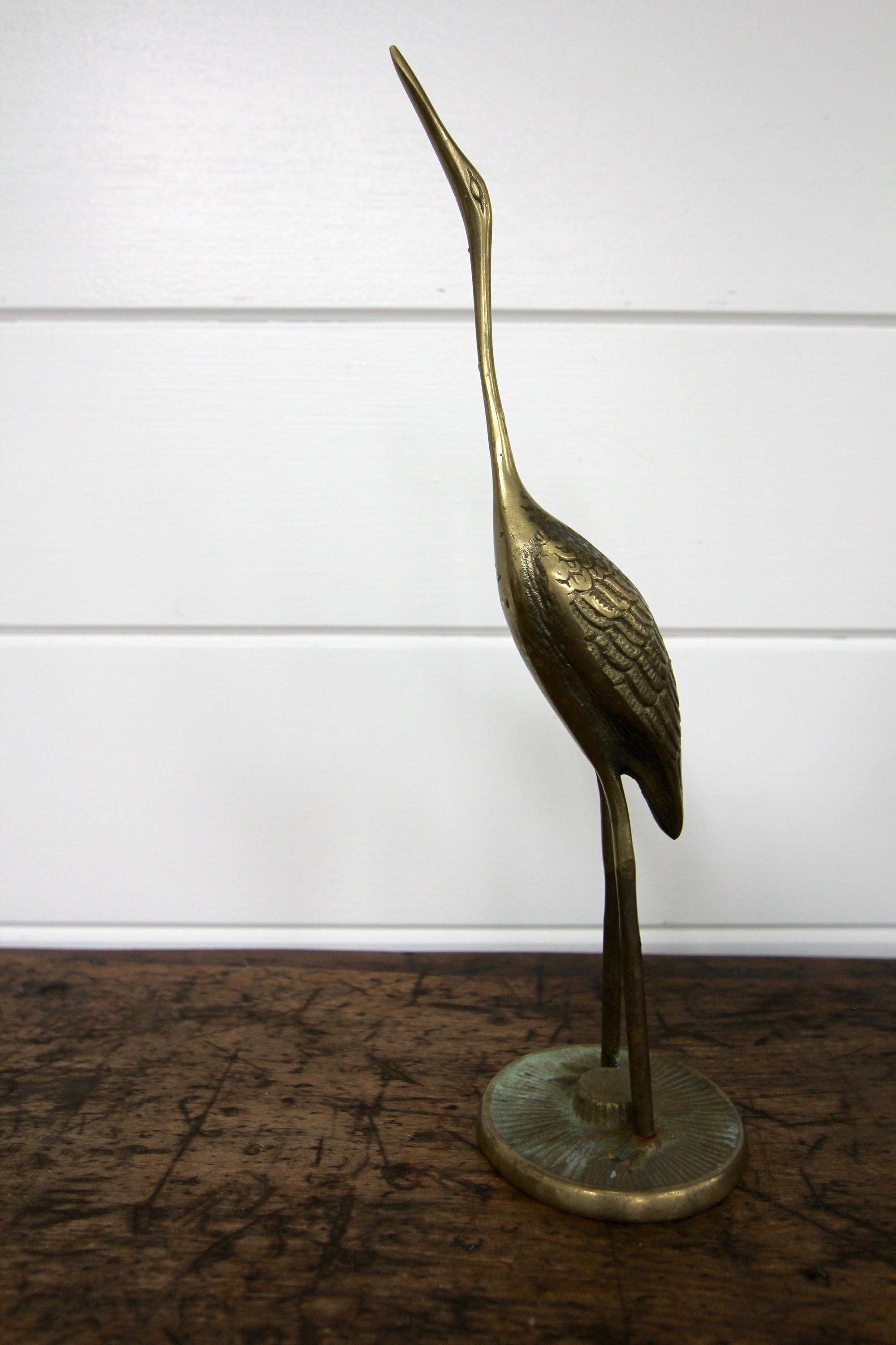 Vintage Brass Crane - Diamonds & Rust