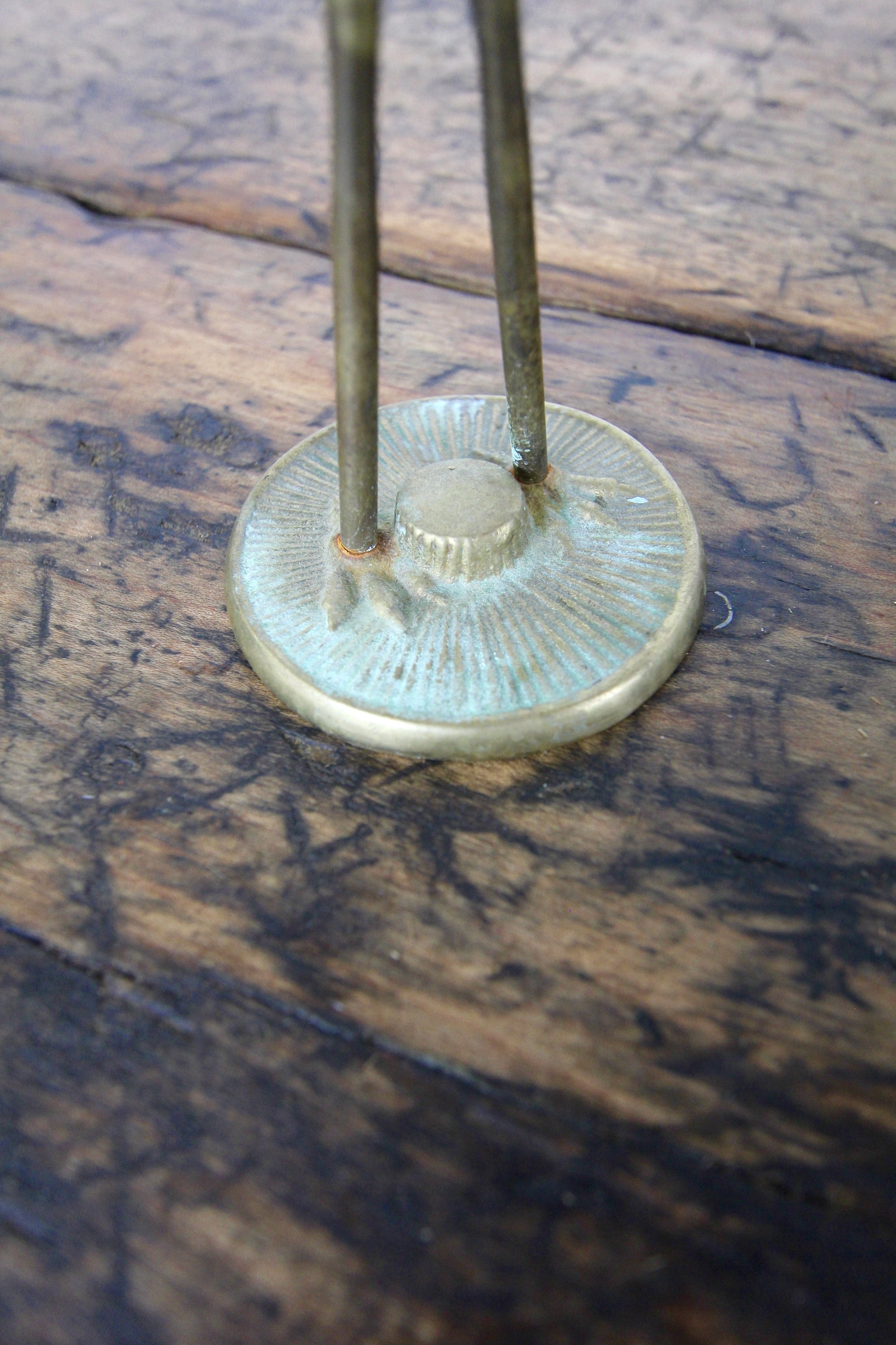 Vintage Brass Crane - Diamonds & Rust