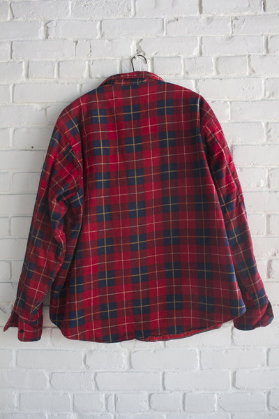 Vintage Red and Navy Flannel