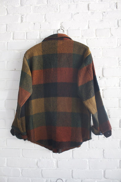 Vintage Melton Flannel Shirt - Diamonds & Rust
