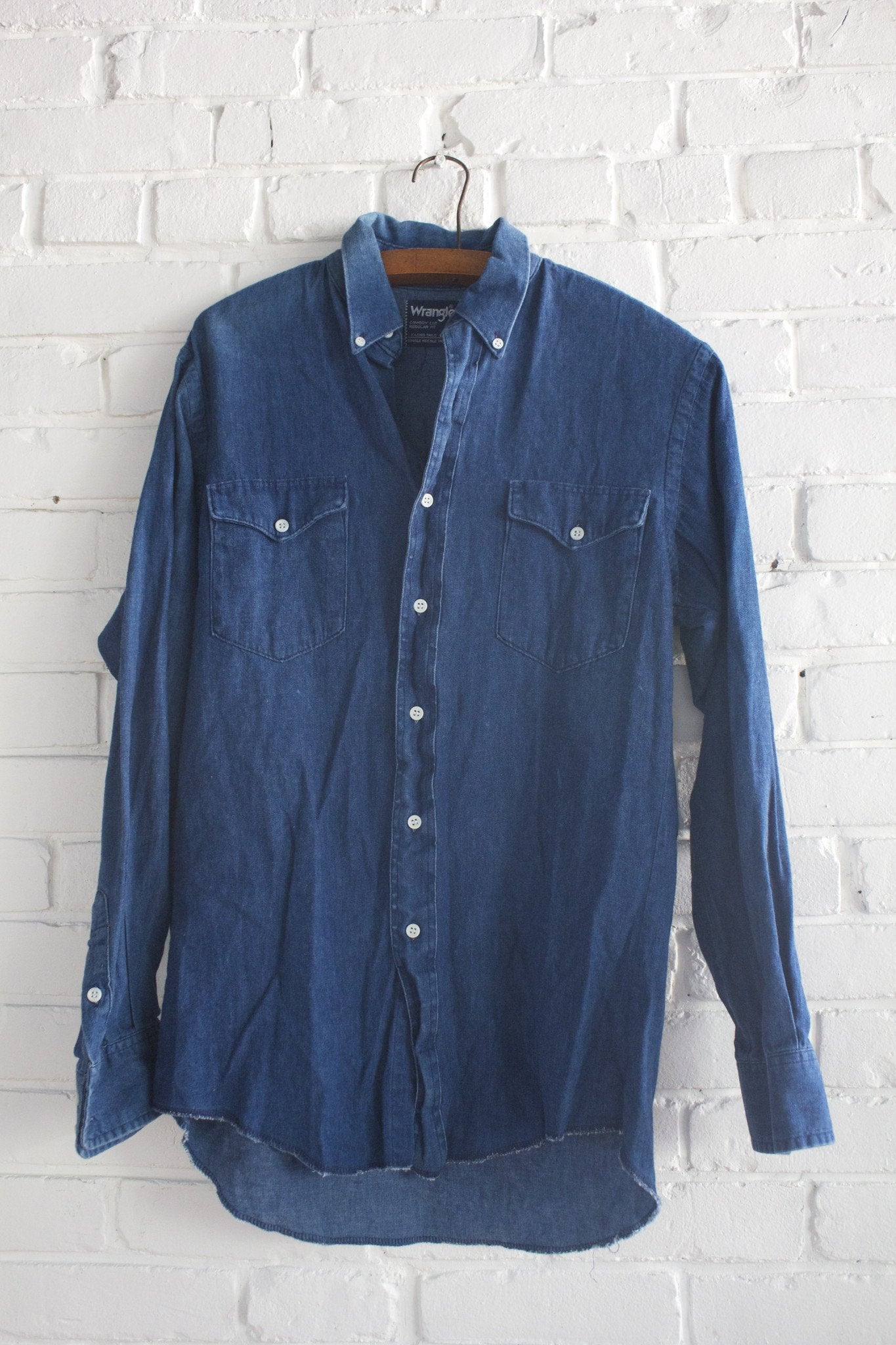 Vintage Wrangler Denim Shirt - Diamonds & Rust 
