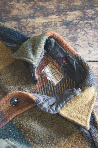 Vintage Melton Flannel Shirt - Diamonds & Rust