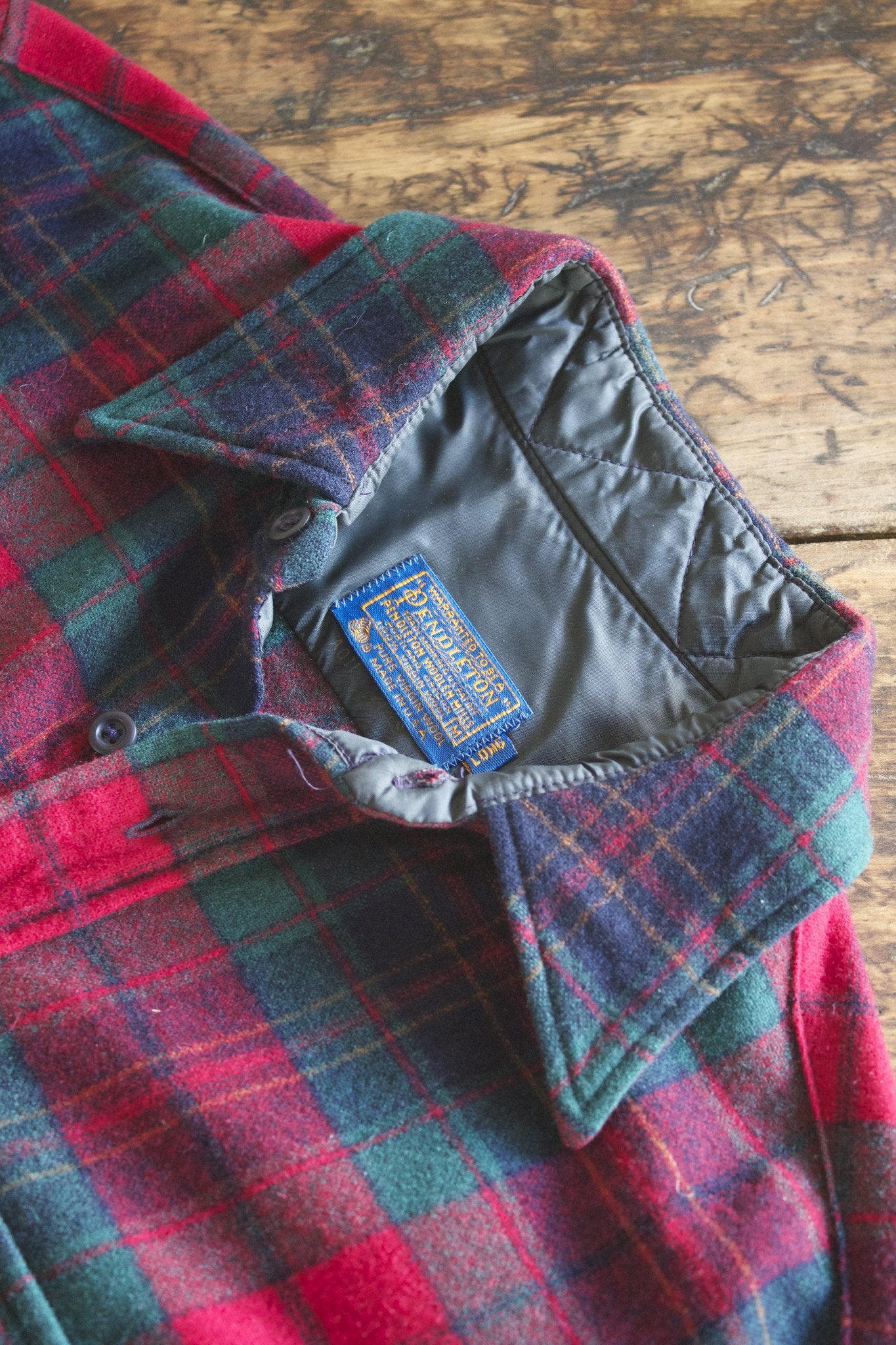 Vintage Pendleton Wool Plaid Shirt - Diamonds & Rust