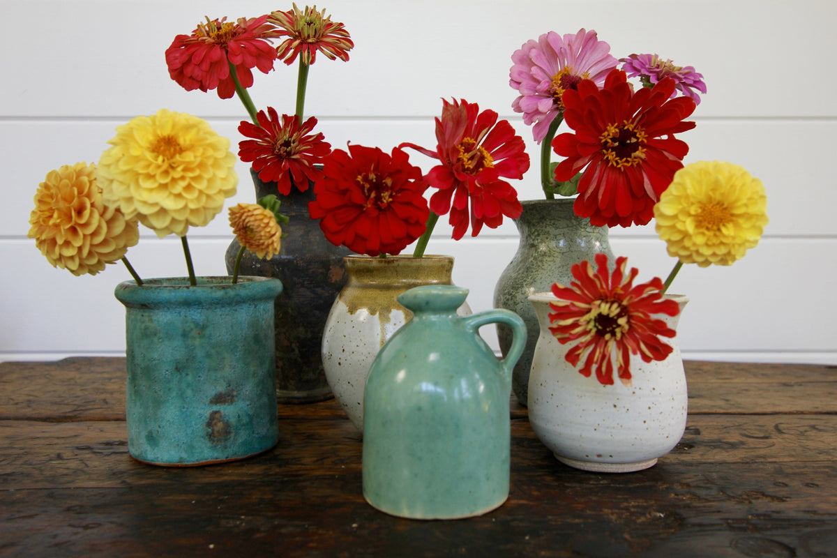 Handmade Ceramic Syrup Jug - Diamonds & Rust