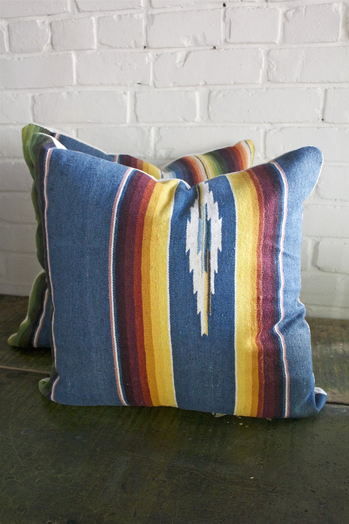D&R Mexican Serape Pillow: 18" - Diamonds & Rust