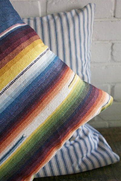 D&R Mexican Serape Pillow: 18" - Diamonds & Rust