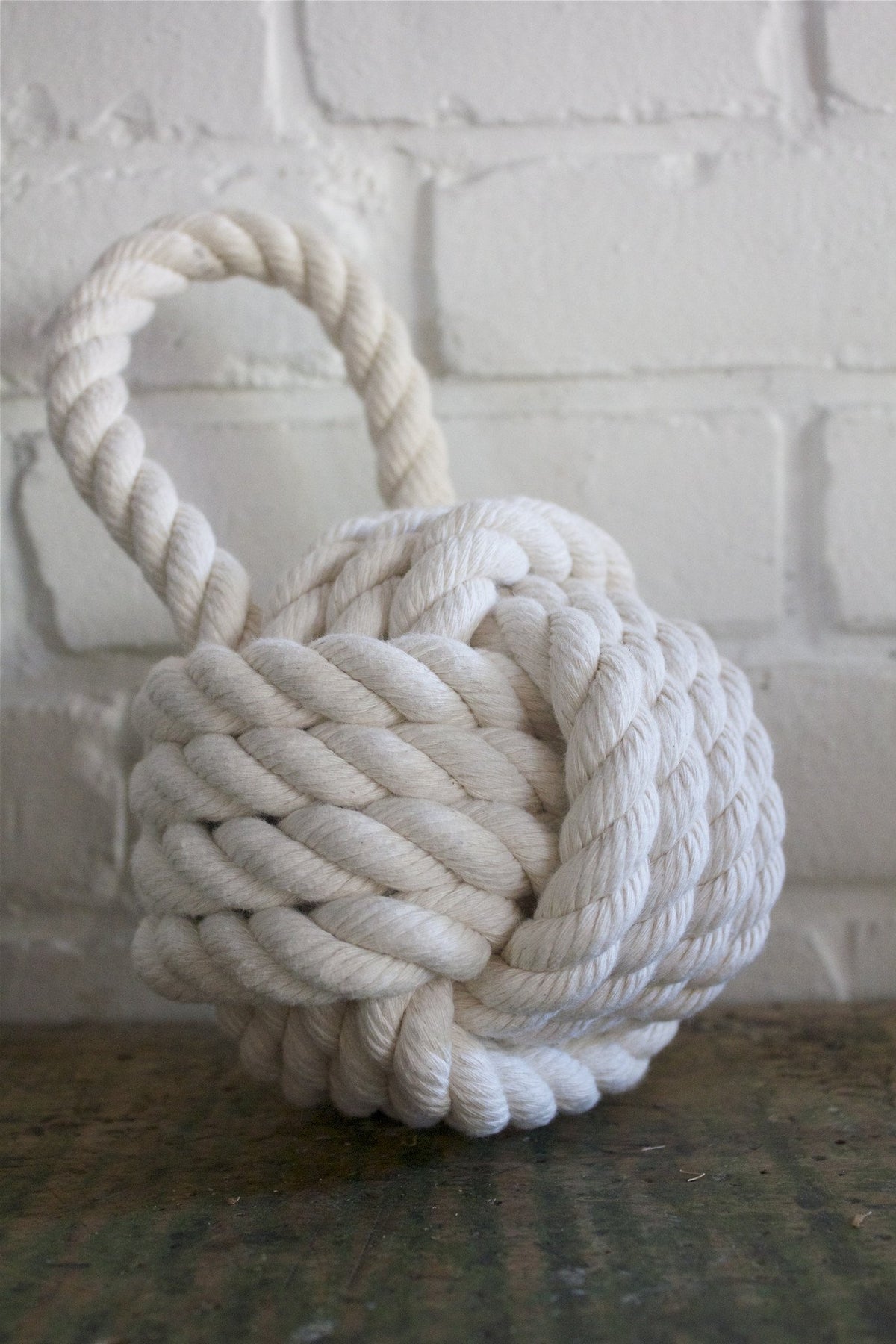 Perch Shop "Cotton Rope Monkey's Fist" - Diamonds & Rust