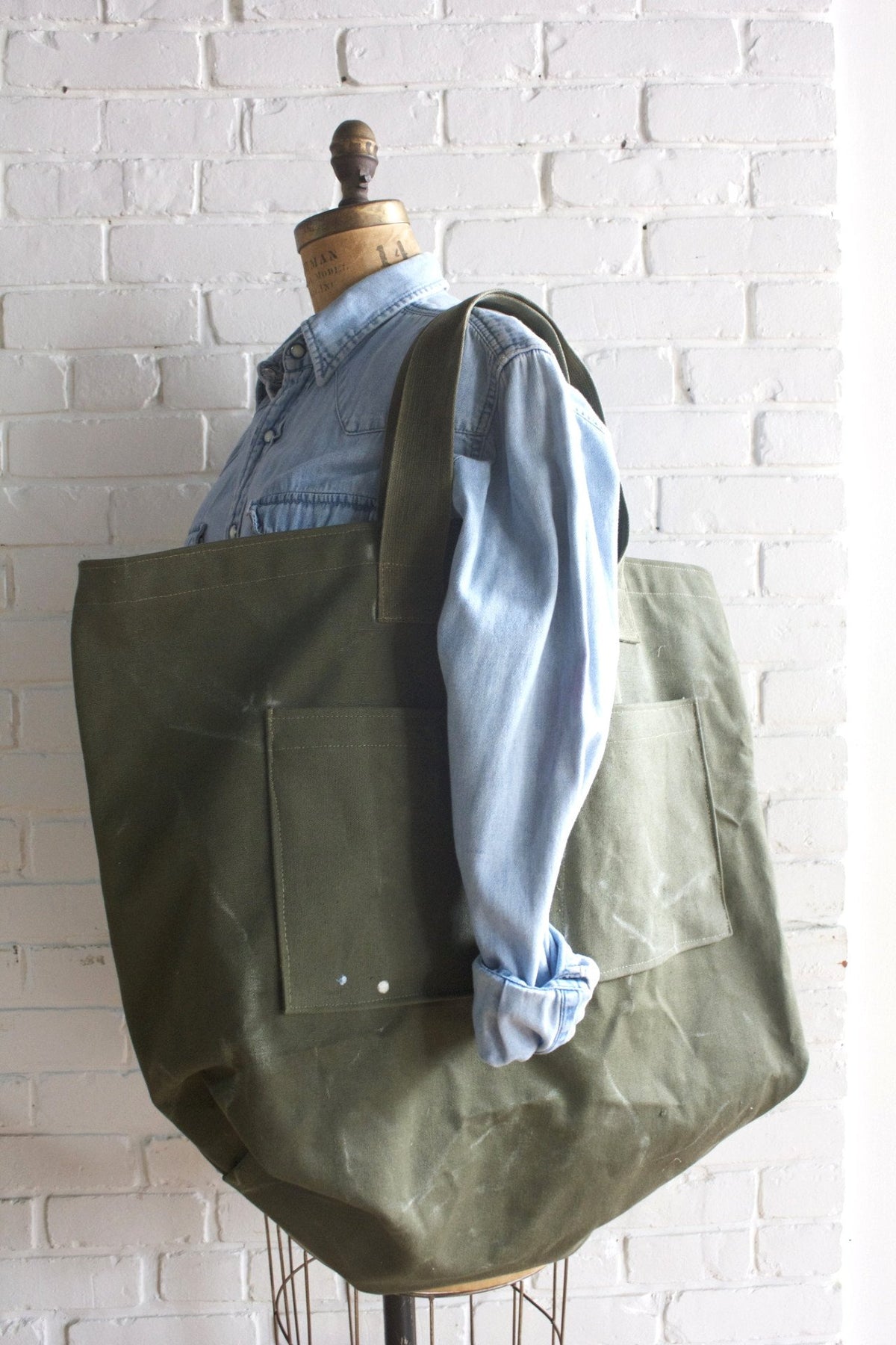Terracotta Linen Bag Handmade Tote Bag for Women and Men 