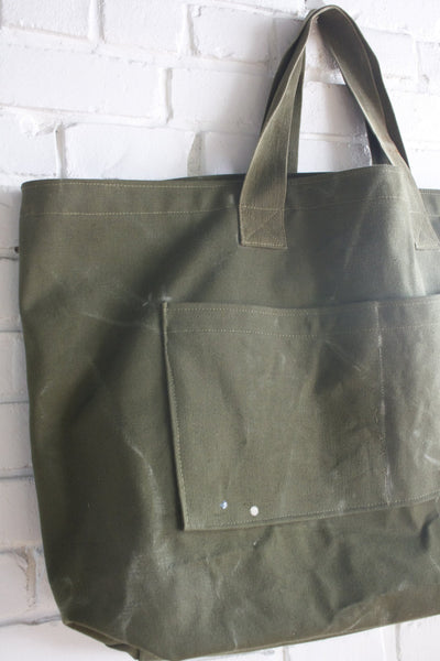 D&R Handmade Oversized Canvas Tote Bag - Diamonds & Rust