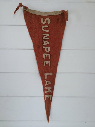 1920s Sunapee Lake NH Pennant - Diamonds & Rust