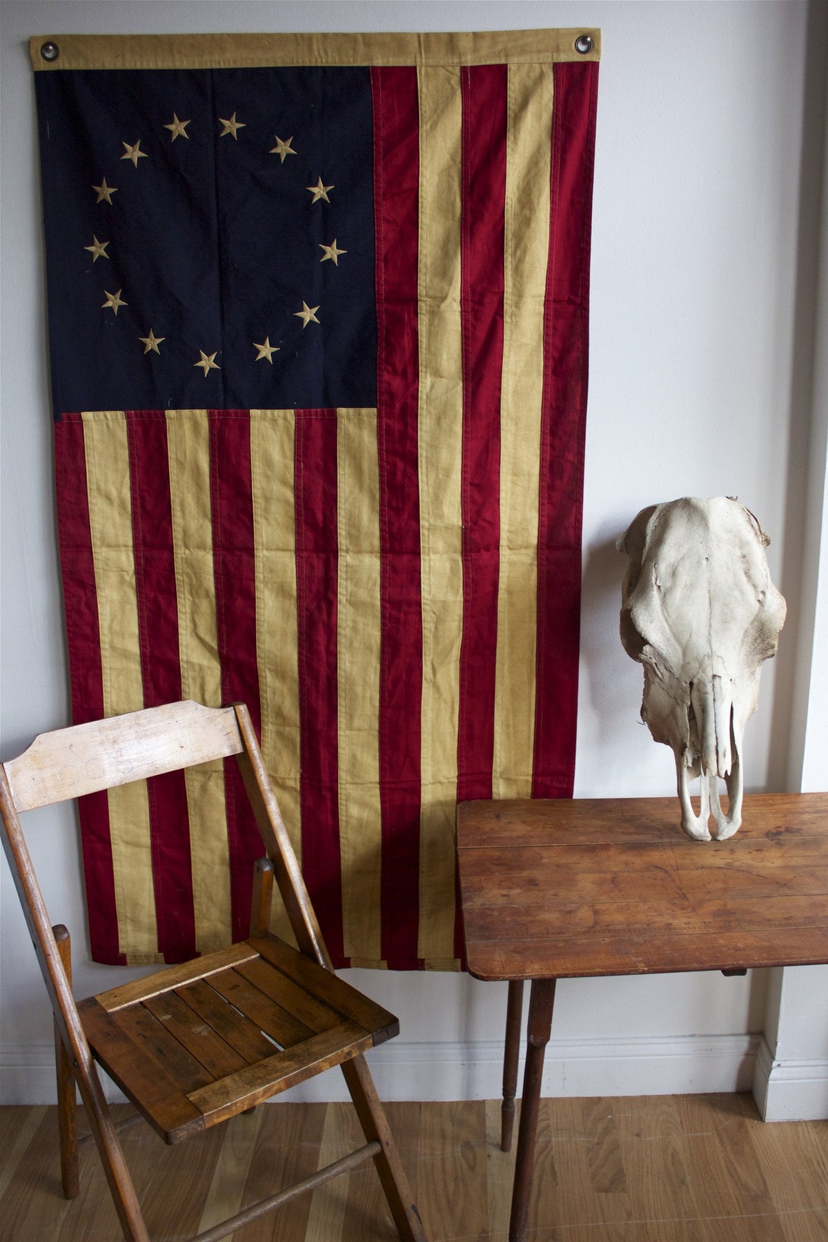 Vintage Sewing Table - Diamonds & Rust