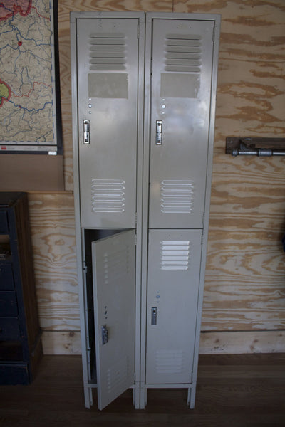 Four Cubby Lockers - Diamonds & Rust
