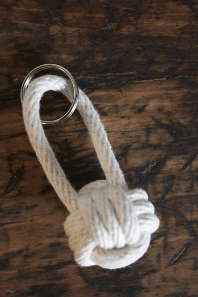 Perch Shop "Monkey's Fist" Keychain - Diamonds & Rust