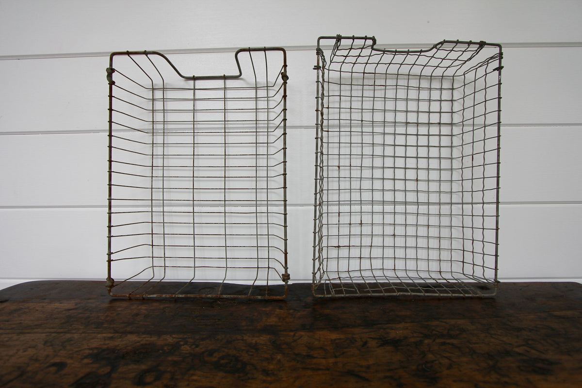 Antique Crinkle Wire Letter Tray