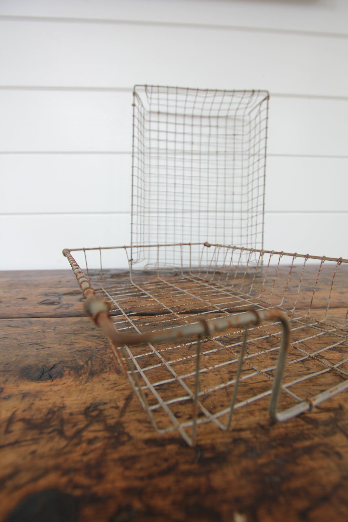 Antique Crinkle Wire Letter Tray