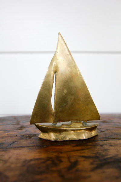 Small Brass Sailboat