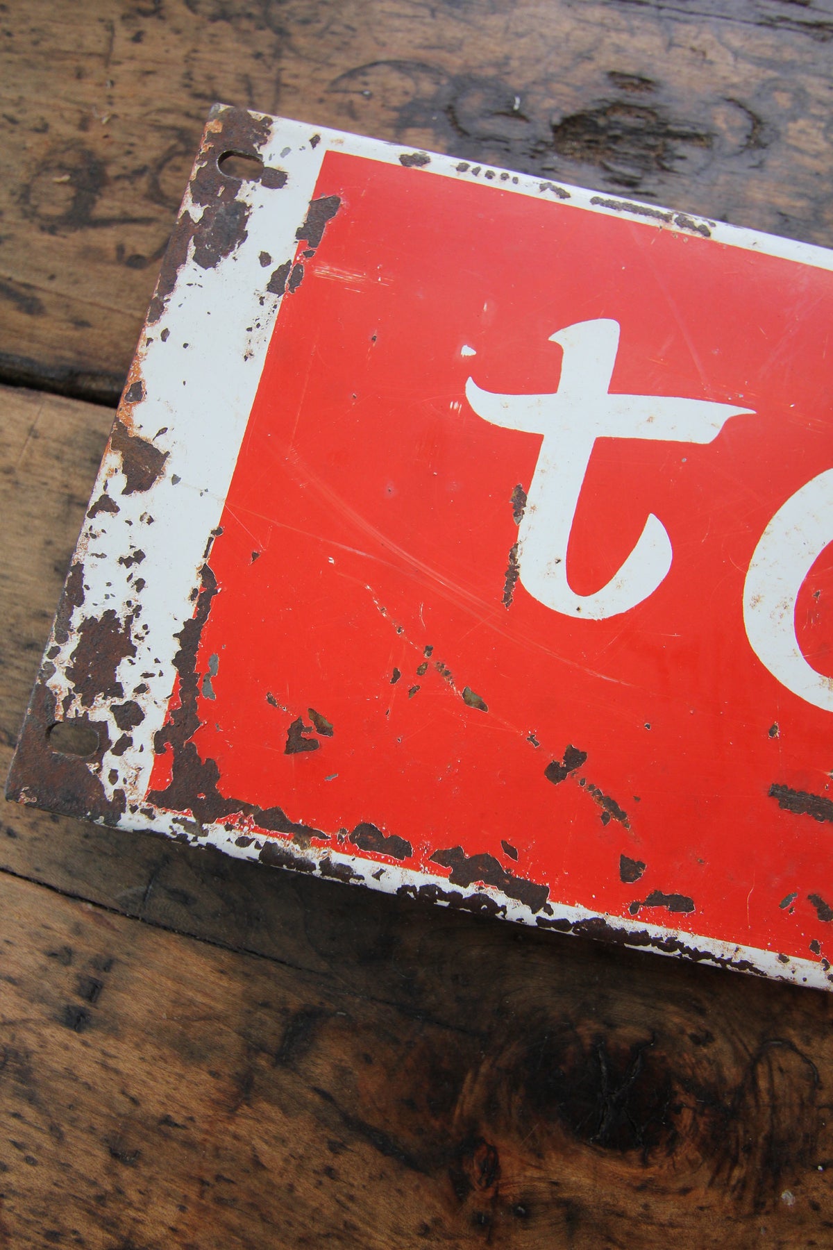 Vintage Toy 'n Joy Enamel Sign