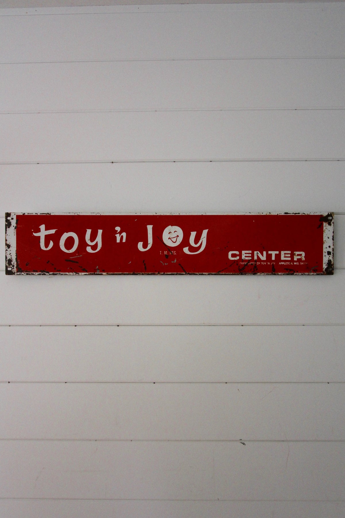 Vintage Toy 'n Joy Enamel Sign
