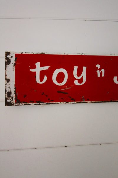 Vintage Toy 'n Joy Enamel Sign