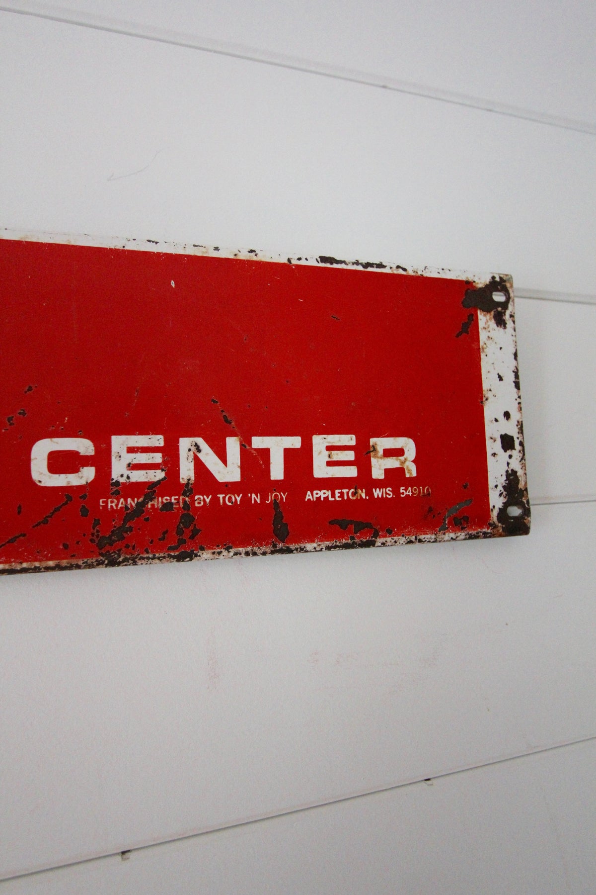 Vintage Toy 'n Joy Enamel Sign