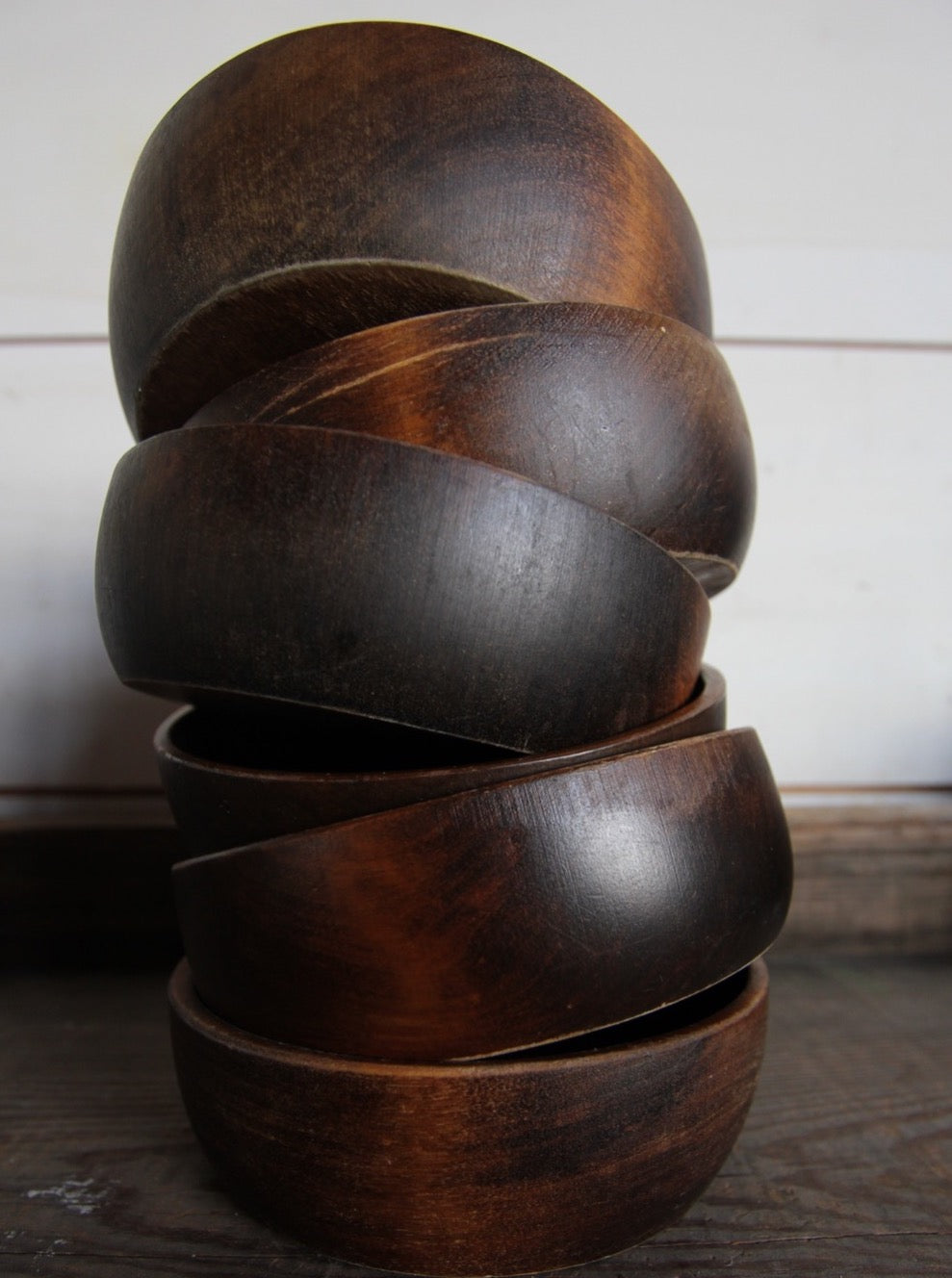 Set of 6 Wooden Bowls