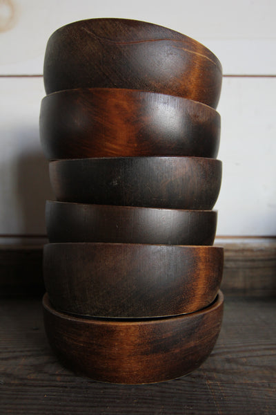 Set of 6 Wooden Bowls