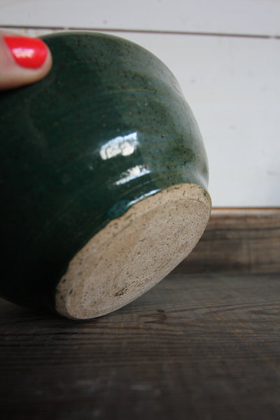 Handmade Ceramic Bowl - Greens