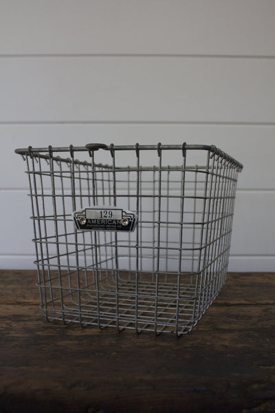 Vintage Locker Basket - Diamonds & Rust