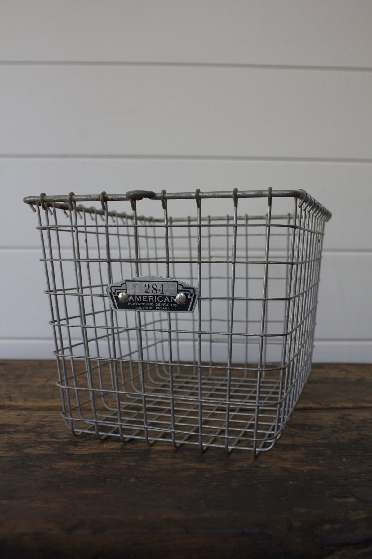 Vintage Locker Basket - Diamonds & Rust