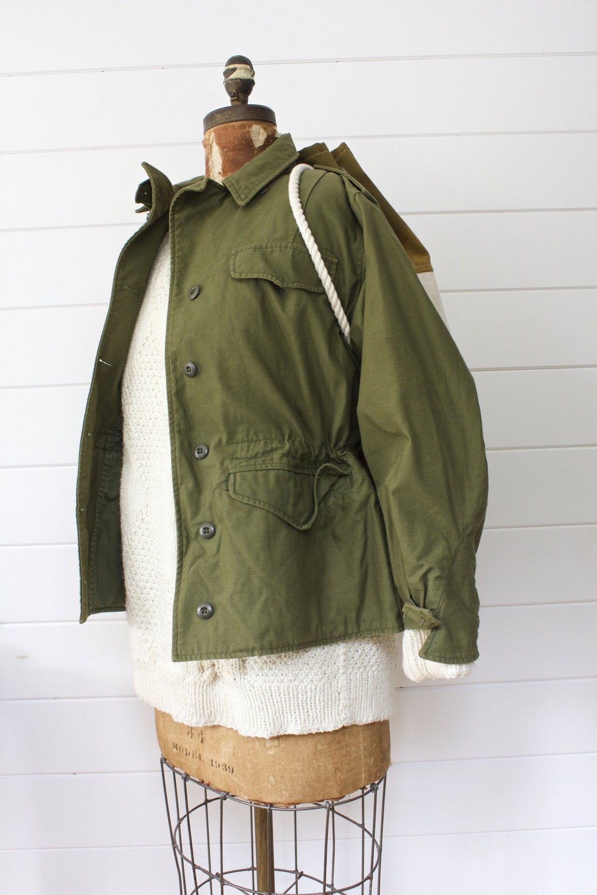 Vintage Women's Military Jacket - Diamonds & Rust