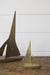 Small Solid Brass Sailboat - Diamonds & Rust