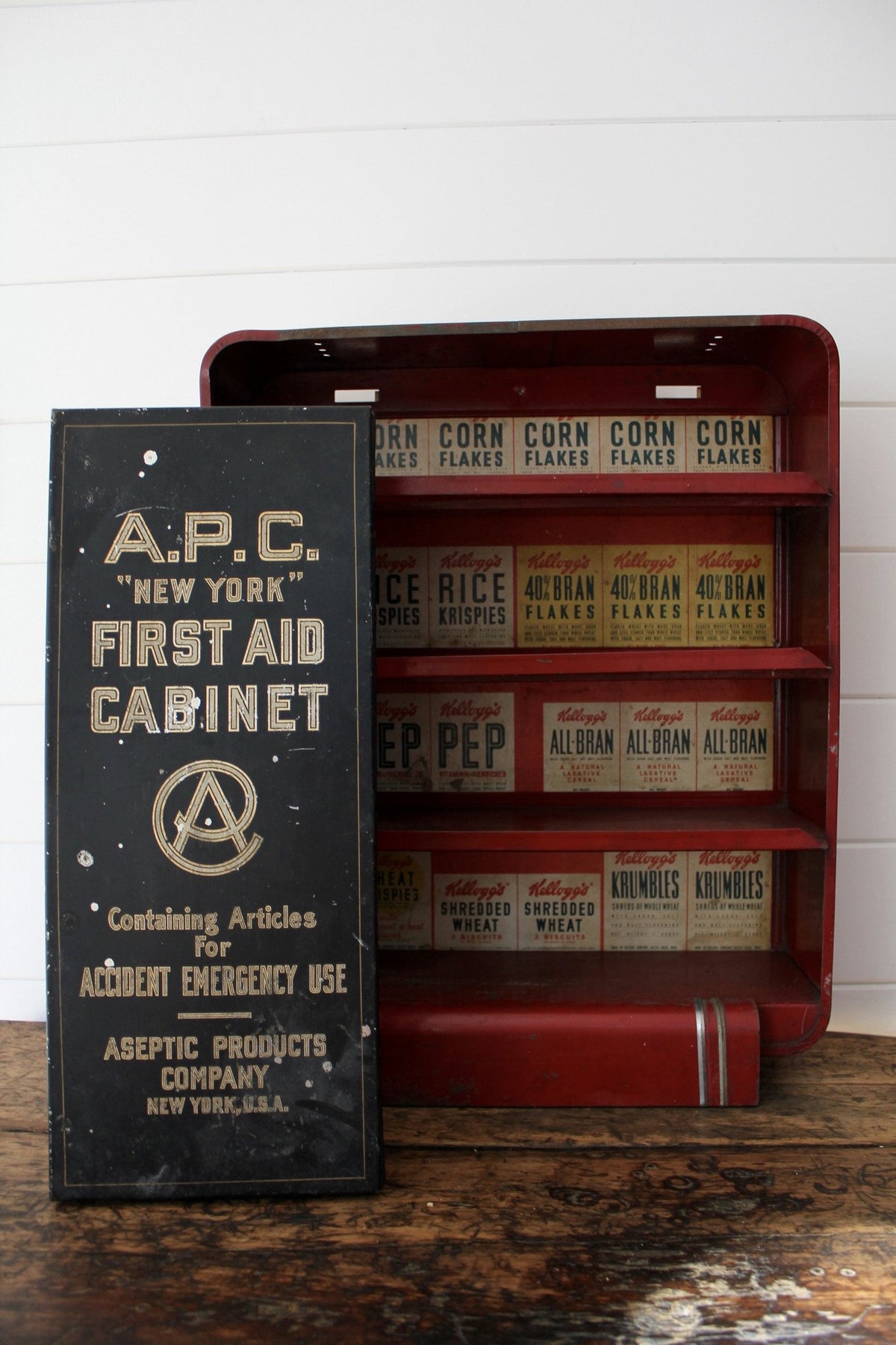 Vintage First Aid Cabinet - Diamonds & Rust