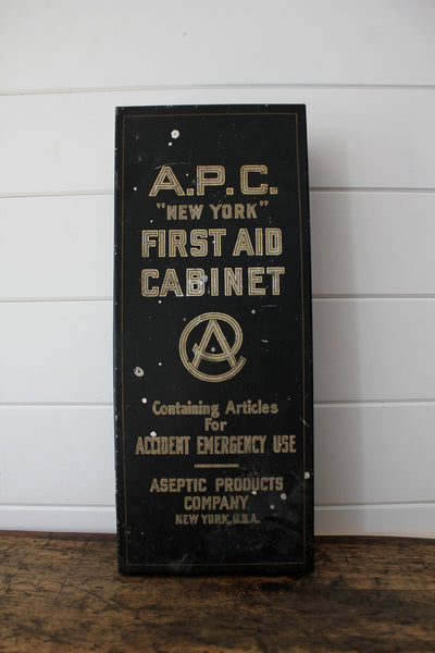 Vintage First Aid Cabinet - Diamonds & Rust