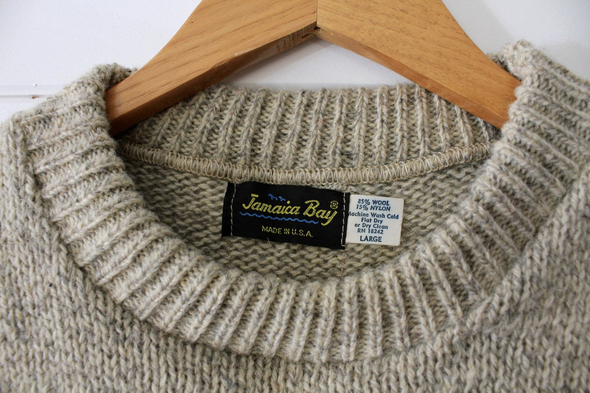 Vintage Wool Sweater - Diamonds & Rust