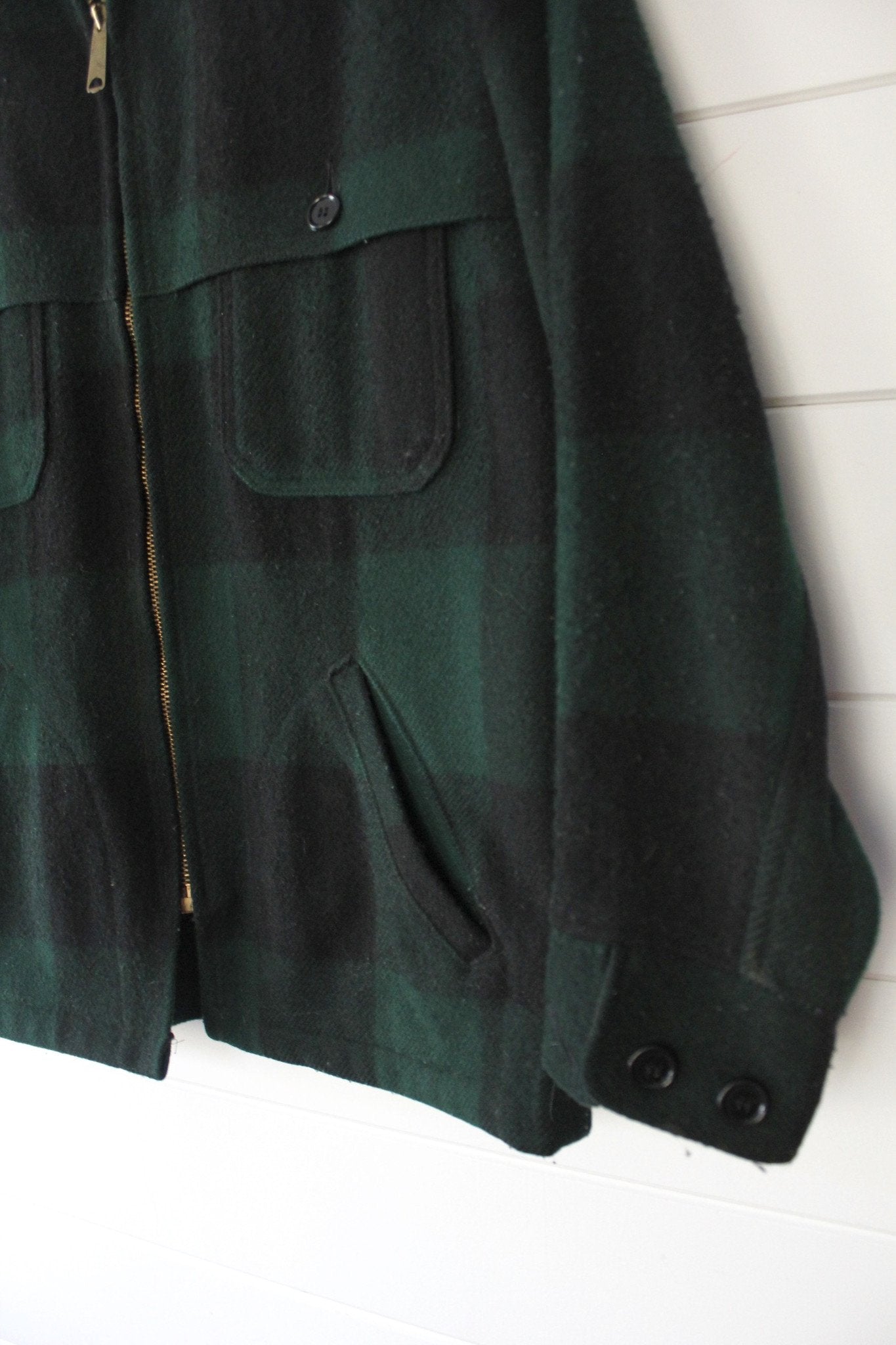 Vintage Woolrich Green Buffalo Plaid Jacketet - Diamonds & Rust