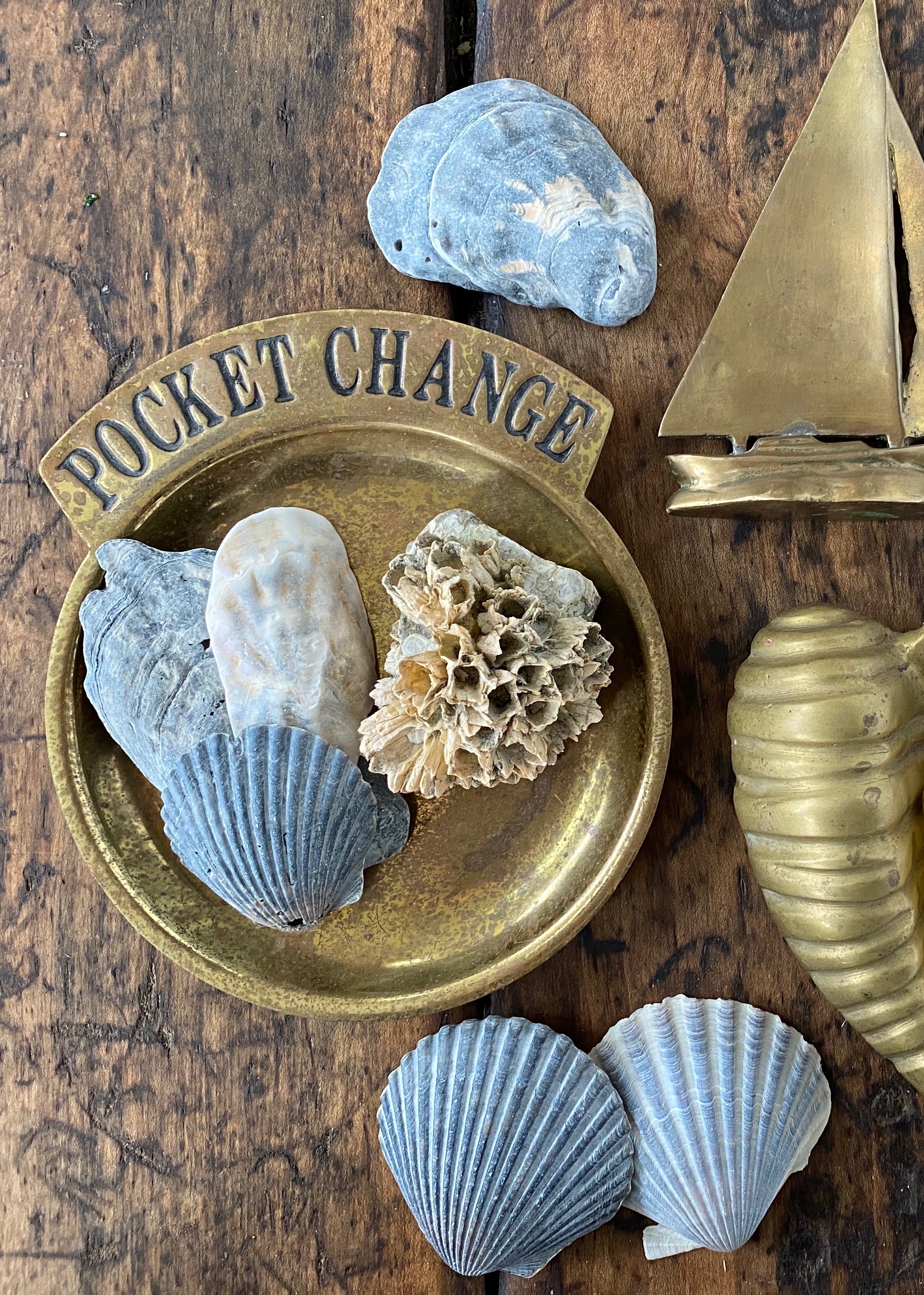 Vintage Brass Pocket Change Holder