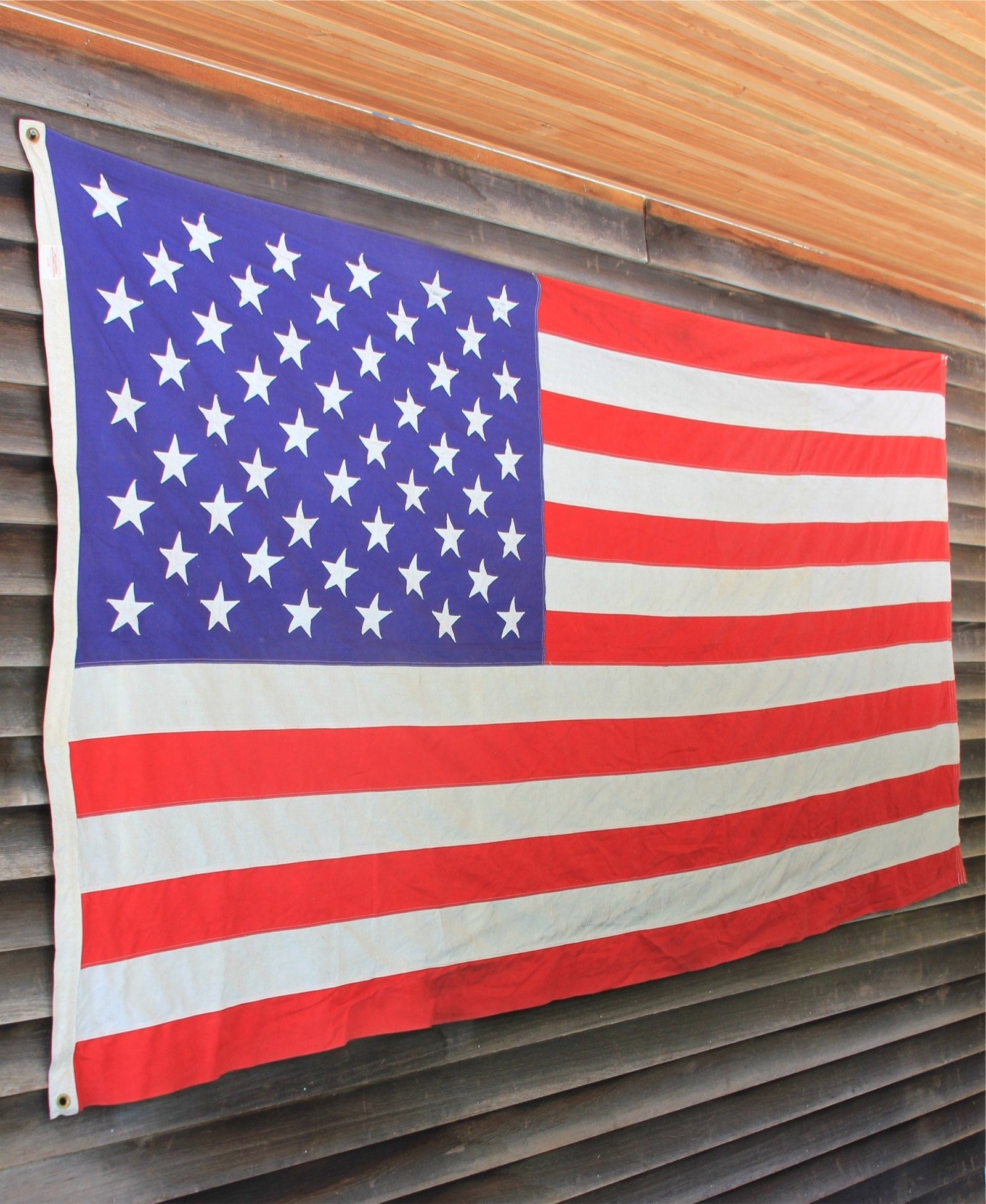 Vintage 50 Star American Flag - Diamonds & Rust 