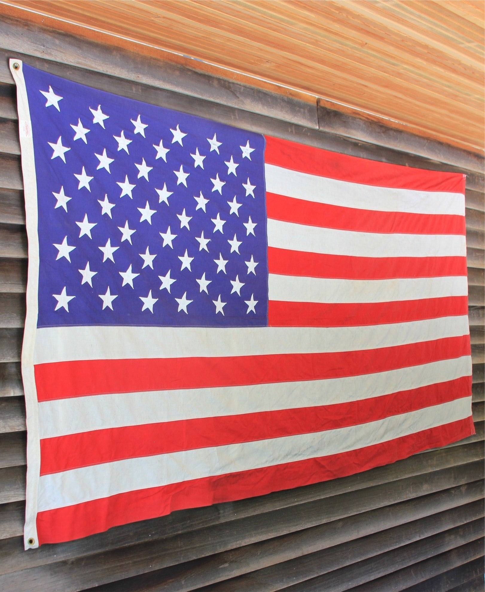 Vintage 50 Star American Flag - Diamonds & Rust 
