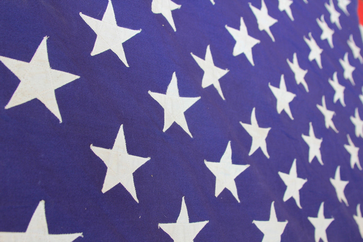 Vintage 50 Star American Flag - Diamonds & Rust