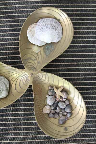 Vintage Oyster Tray - Diamonds & Rust