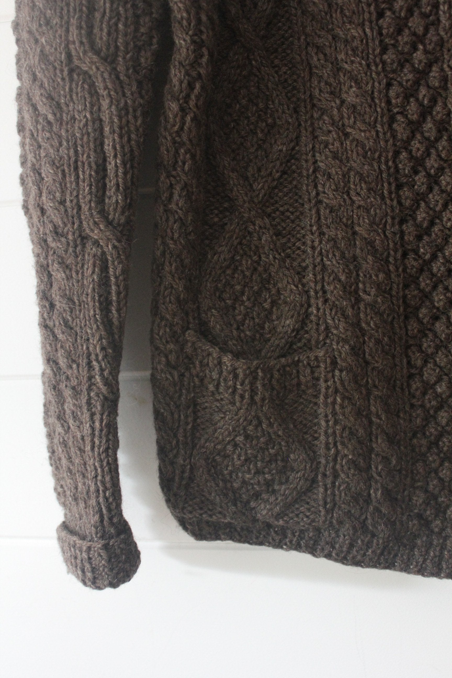 Vintage Fishermen's Cardigan Sweater - Diamonds & Rust