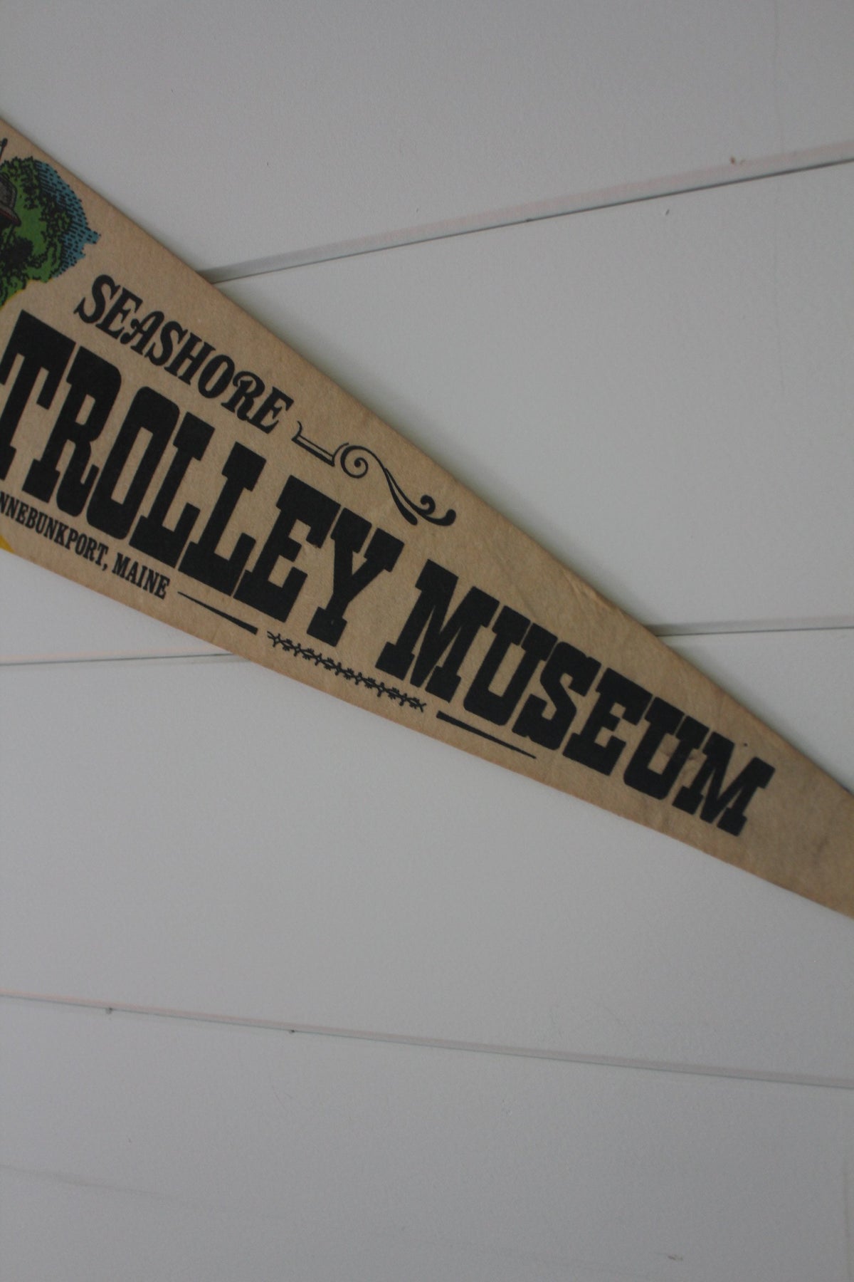 70s Seashore Trolley Museum Pennant - Diamonds & Rust