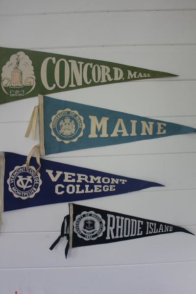 Vintage Vermont College Pennant - Diamonds & Rust