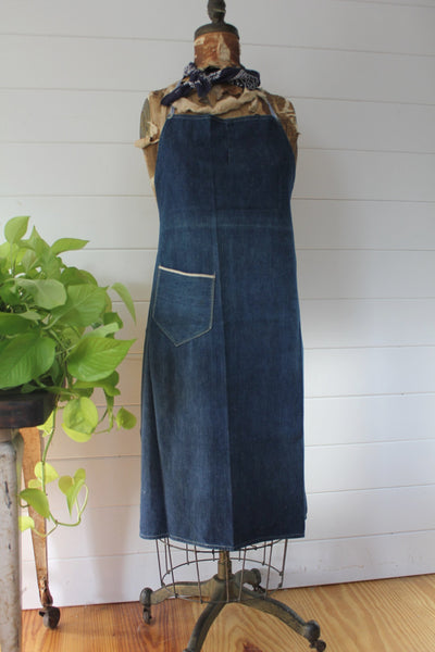 Handmade Selvedge Denim Apron - Diamonds & Rust
