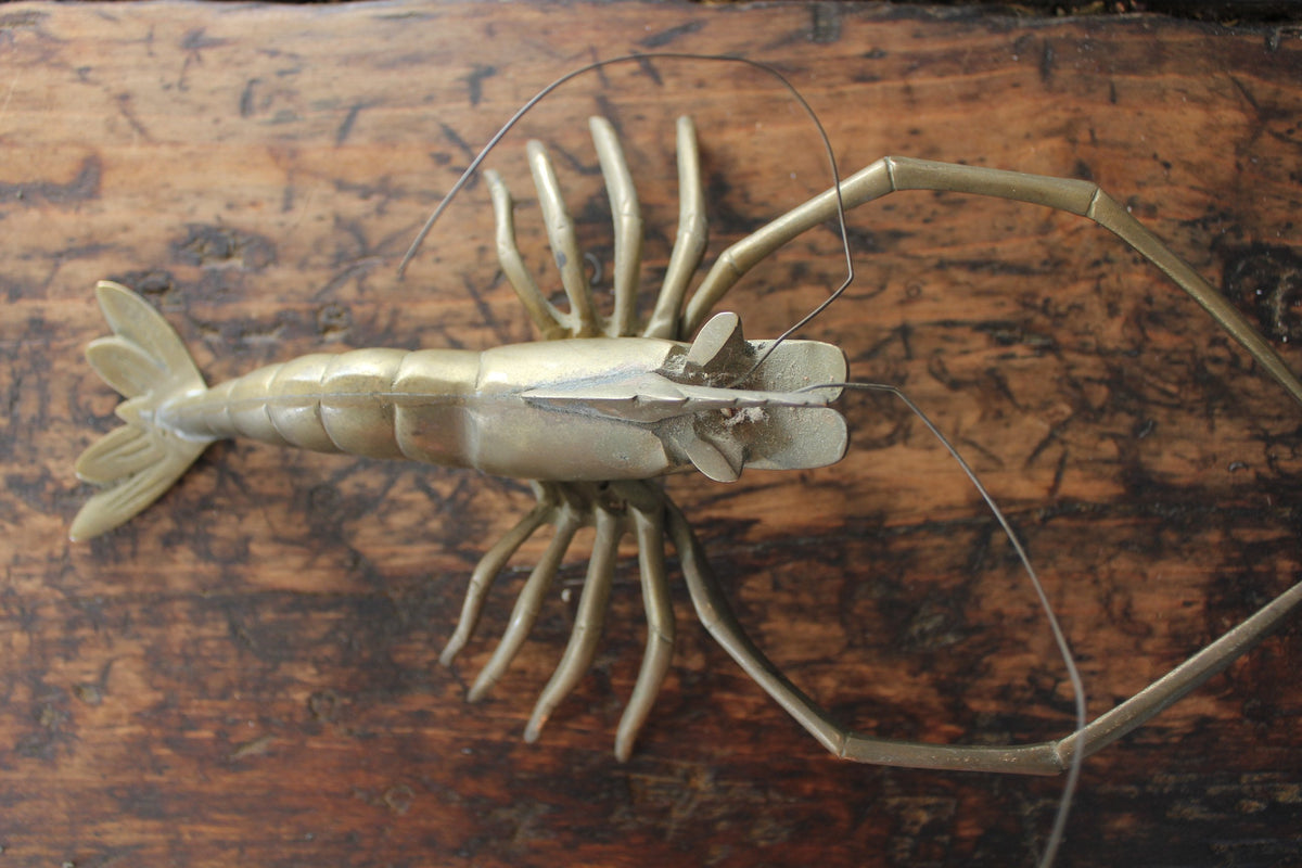 Vintage Brass Lobster - Diamonds & Rust